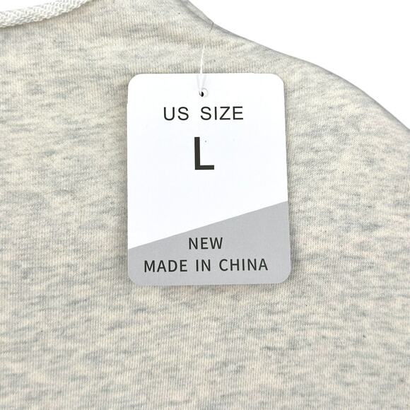 Fashion Heather Gray Funnel Neck Short Sleeve Oversized Capelet Top Large - Picture 4 of 9